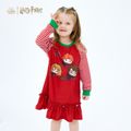 Harry Potter Toddler Girl Harry Stripe and Ruffled Red Dress Red image 1