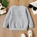 Toddler Boy Basic Solid Color Textured Pullover Sweatshirt gray