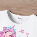 Kid Girl Mermaid Characters Print Short-sleeve White Tee White