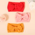 3-pack Solid Bowknot Headband for Girls Red