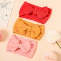 3-pack Solid Bowknot Headband for Girls Red image 1