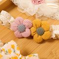 3-pack Floral Bow Decor Headband for Girls Beige