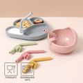 Baby Silicone Straw Multicolor Non-disposable Straw Food Accessories for Baby Self-Feeding Training Dark Pink image 5