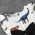 Sibling Matching Allover Dinosaur Print Dress and Tank Top White image 3