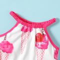 Baby Girl Allover Ice Cream Cone Print Halter Sleeveless Jumpsuit ColorBlock