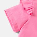 L.O.L. SURPRISE! Kid Girl Cotton Letter Print Ruffled Short-sleeve Tee Light Pink