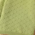 Toddler Girl Textured Popcorn Knit Raglan Sleeve Solid Color Sweater Light Green image 2