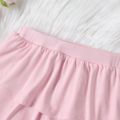 Kid Girl Solid Color Elasticized Skirt Leggings Pink image 3