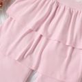 Kid Girl Solid Color Elasticized Skirt Leggings Pink image 4