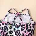 Baby Girl Allover Leopard Print Ombre Bell Bottom Cami Jumpsuit Ombre image 3