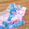 Family Matching Colorful Tie Dye Drawstring Two-Piece Swimsuit and Swim Trunks Shorts Colorful