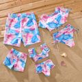 Family Matching Colorful Tie Dye Drawstring Two-Piece Swimsuit and Swim Trunks Shorts Colorful