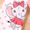 Bebé Elefante Infantil Manga curta Vestidos Rosa image 5