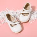 Toddler / Kid White Velcro Flats Mary Jane Shoes White image 2