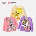 Looney Tunes Kid Girl Characters Print Pullover Sweatshirt Pink image 2