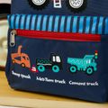 Baby Kids Cute Cartoon Print Backpack Toddler Square School Bag Travel Bag Deep Blue