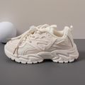 Toddler / Kid Solid Mesh Panel Casual Shoes Beige image 3