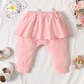 Baby Girl 95% Cotton Bow Front Skirted Pants Pink