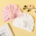 2-pack Baby / Toddler Knot Decor Knitted Turban Hat Light Pink