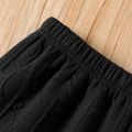 Kid Boy Solid Color Textured Elasticized Pants Black image 4