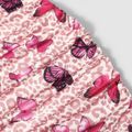 Allover Pink Butterfly & Leopard Print Ruched Bodycon Tank Dress for Mom and Me Pink