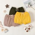 Baby Boy/Girl Solid Cable Knit Elasticized Waist Shorts Ginger-2 image 2