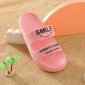 Letter Slippers Soft  Comfortable Non-slip Home Shower Bathroom Slipper Pink