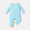 Looney Tunes Baby Boy/Girl Colorblock Long-sleeve Graphic Jumpsuit Grey