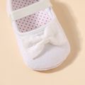 Baby / Toddler Polka Dots Pattern Bow Decor Prewalker Shoes White