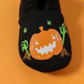 Baby / Toddler Halloween Pumpkin Letter Pattern Black Prewalker Shoes Black image 5