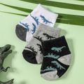 3 pares de meias com padrão de dinossauro bebê Cor-A image 1