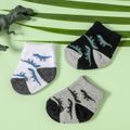 3 pares de meias com padrão de dinossauro bebê Cor-A image 3