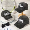 Family Matching Letter Embroidered Baseball Cap Dark Grey image 1
