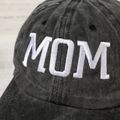 Family Matching Letter Embroidered Baseball Cap Dark Grey