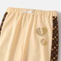L.O.L. SURPRISE! Kid Girl Graphic Heart Star Print Elasticized Pants Creamcolored