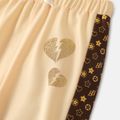 lol. Überraschung! Elastische Hose mit grafischem Herz-Stern-Print für Kinder und Mädchen cremefarben image 4