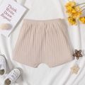 Baby Boy Solid Ribbed Shorts with Pocket Apricot