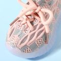 Toddler / Kid Lace Up LED Flying Woven Sneakers Pink image 2