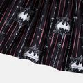 Batman 2pcs Toddler Girl Flutter-sleeve/Ruffled Short-sleeve Tee and Bowknot Design Suspender/ Paperbag Skirt Set Black image 3