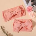 Simple Pure Color Bow Headband for Mom and Me Pink image 1