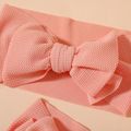 Simple Pure Color Bow Headband for Mom and Me Pink