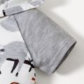 Sibling Matching Allover Sloth Print Hooded Raglan-sleeve Set Grey image 4