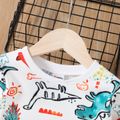 Toddler Boy Colorful Animal Dinosaur Print Pullover Sweatshirt Multi-color