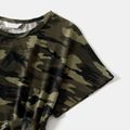 Camouflage Print Splice Family Matching Grey Sets Grey
