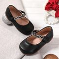Toddler / Kid Rhinestones Decor Black Flats Mary Jane Shoes Black image 3