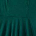 Dark Green Off Shoulder Strapless A-line Pleated Dress for Mom and Me DarkGreen