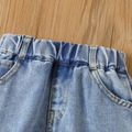Toddler Girl Casual Straight Blue Ripped Denim Jeans Blue image 3