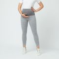 Maternity Colorblock Honeycomb Textured Butt Lifting Sports Leggings Grey