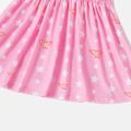 Wonder Woman Toddler Girl Stars Allover Print Short-sleeve Pink Dress Pink