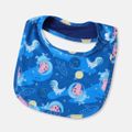 Peppa Pig 2pcs Baby Boy/Girl Allover Print Short-sleeve Jumpsuit with Bib Set Blue